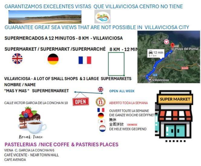 La Villademaria 2 Bloque Apartamento Playa Beach Puntal Villaviciosa  Eksteriør billede